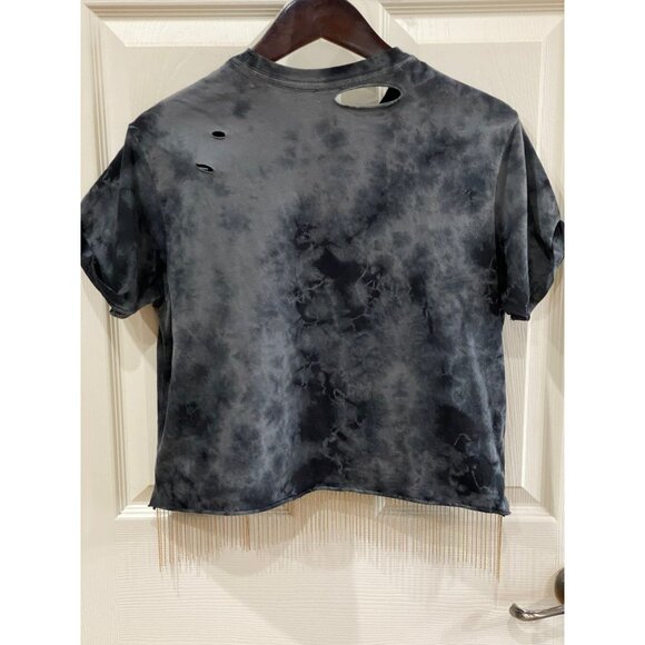 New Affliction Lips Rock N Roll Jeweled Beaded Fringe Size S/M - Picture 4 of 9